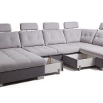 Cremona dupla tárolós U alakú kanapé